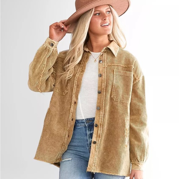 Buckle Jackets & Blazers - Buckle BKE Washed Corduroy Shacket
